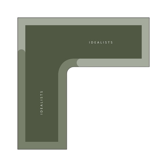 Yatlte Anti-Slip Corner Kitchen Rug, L-Shaped Floor Mats, Super Absorption Linen Angle Corner Mat for Home, Kitchen