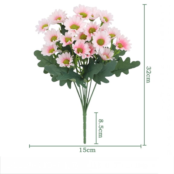 Yatlte Artificial Daisy Flowers Fake Wildflowers Bouquet Silk Spring, Wild Flowers Daisies for Vase for Home Decor Floral Arrangements Wedding Bouquets for Bride