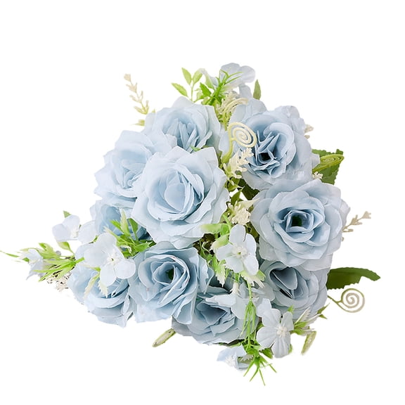 Yatlte Artificial Flowers in Vase, Fake Roses Peonies Flower Bouquet with Ceramic Vase Floral Arrangements for Dining Table Centerpieces Living Room Indoor Decor