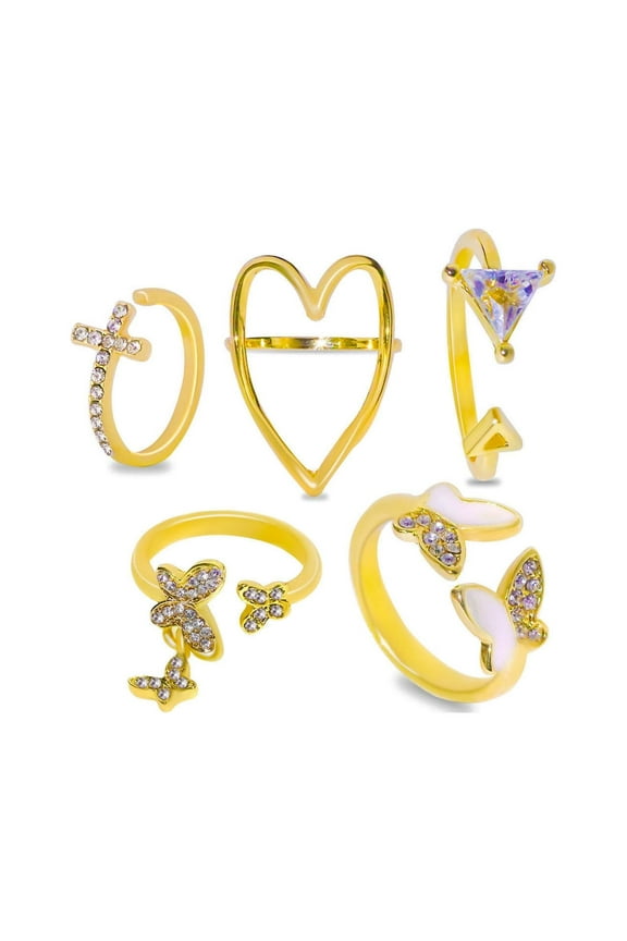 Boho Retro Stackable Rings Sets for Women Knuckle Joint Finger Knuckle Nail Ring Sets Moon Stars Stack Preppy Statement Rings Cute Trendy Stuff Jewelry