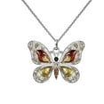 thumbnail image 1 of Yatlte Butterfly Necklace, Aurora Tears Butterfly Jewelry Butterflies Birthstone Pendant Necklace, Butterfly Jewelry Gifts Romantic Gifts for Her, 1 of 2
