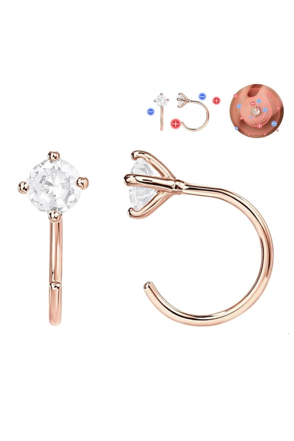 CZ Half Hoop Earrings for Women Silver Gold-Toned Tiny Clear Cubic Zirconia Open Small Huggie Hoops Earring for Cartilage Piercing Upper Ear Fashion Christmas Holiday Jewelry