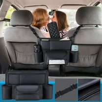 Yatlte Car Organizers and Storage, Leather Car Storage Pocket Between Seats Back Seat Hanging Bag Purse Holder, Multi-Pocket Automotive Console Organizer, Universal for SUV RV Truck