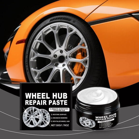 Yatlte Car Wheel Scratch Repair Polish – 50g Hub Polishing Paste, Removes Scratches & Restores High-Gloss Finish for Alloy Wheels, Tire Rims