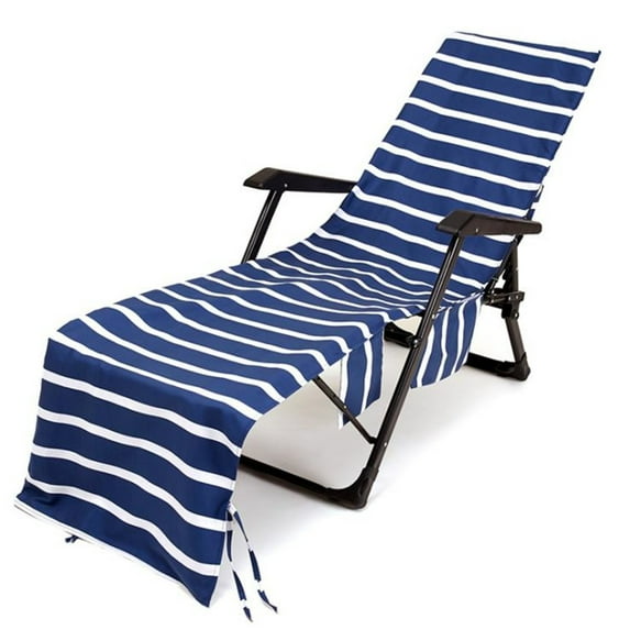 Yatlte Chaise Lounge, Lounge Chair Towel Cover, Striped Chaise Lounge Cover, with Pocket Holder for Beach Pool, for Pool Beach Garden Courtyard Outdoor Trips