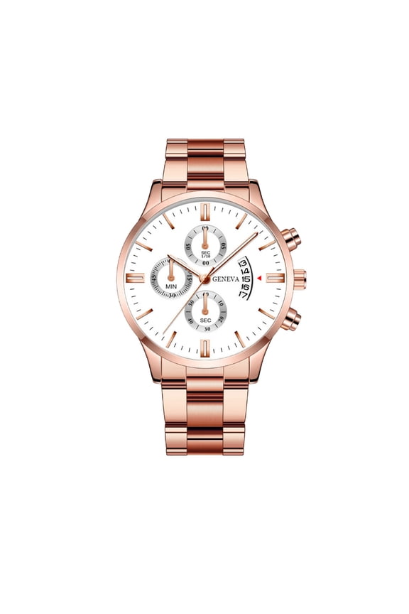 Diamond Watches for Men, Business Dress Watch Waterproof Luminous, Quartz Stainless Steel Waterproof Luminous Date Wrist Watch