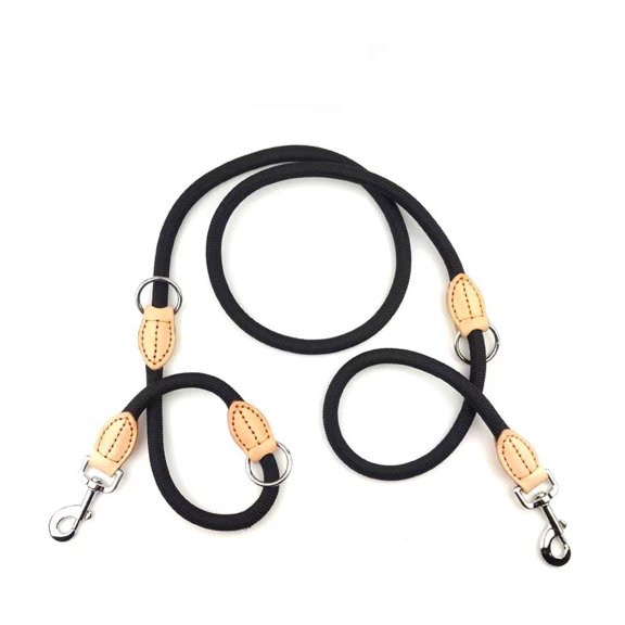 Yatlte Double Dog Leash, Tandem Leash for Two Dogs, Adjustable Length Long Leash for Dog Training, 360° Swivel Rotation Dual Strong Dog Leash Splitter, for Large Medium Small Dogs
