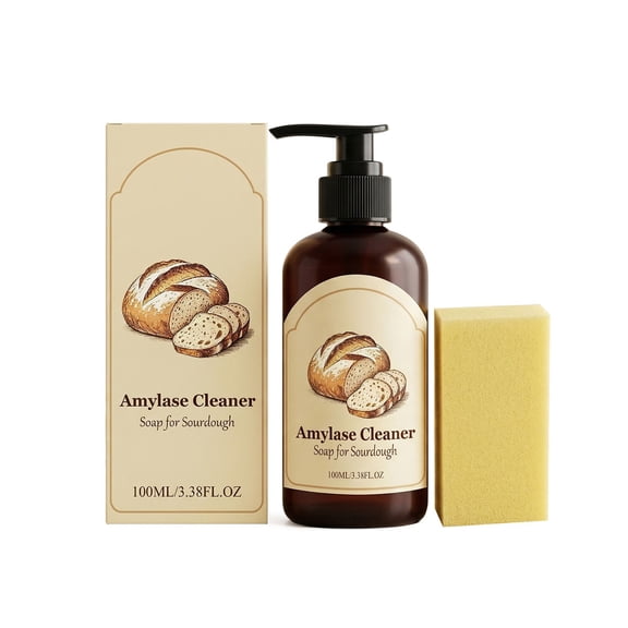 Yatlte Dough Dissolve Soap for Sourdough - Dough Cleaner Sourdough Dissolver Amylase Cleaner, Kitchen Enzyme Cleaner, Enzyme Powered Formula Breaks down Stuck-On Dough (3.38 fl.oz / 100ml)