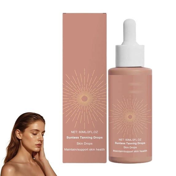 Yatlte Facial Self Tanning Drops, Tanning Drops for Face & Body, Gradual Bronzing Effect, Lightweight Tanner for Sensitive Skin, Natural Sun-Kissed Glow, Medium Shade