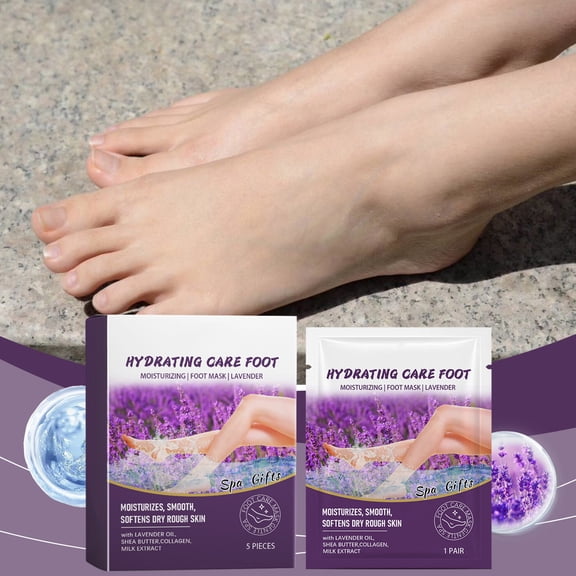 Yatlte Foot Peel Mask for Dry, Rough Feet – Exfoliating Foot Mask with Fruit Acids, Lavender & Urea – Peeling Socks for Dead Skin & Cracked Heels – Foot Care for Women & Men