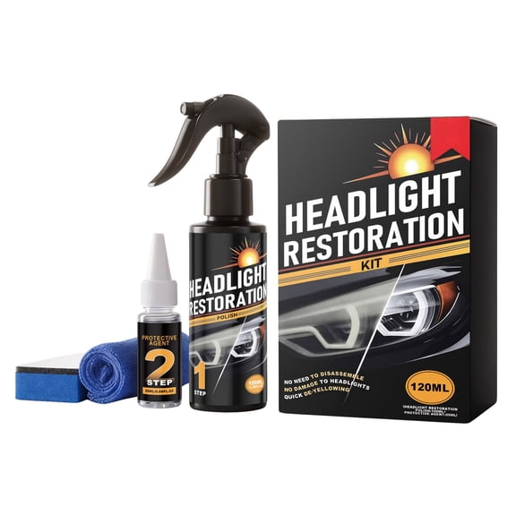 Yatlte Headlight Restoration Spray, No Power Tools Required, Restoring to Like-New Condition, Professional Clarity Restoration with Long-Lasting Protection