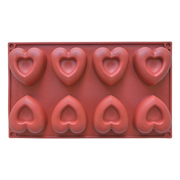 Yatlte Heart Molds, 8-Cavity Heart Shaped Chocolate Molds for DIY love Ice Cubes, Valentine's Day Candy,Whiskey, Drinks