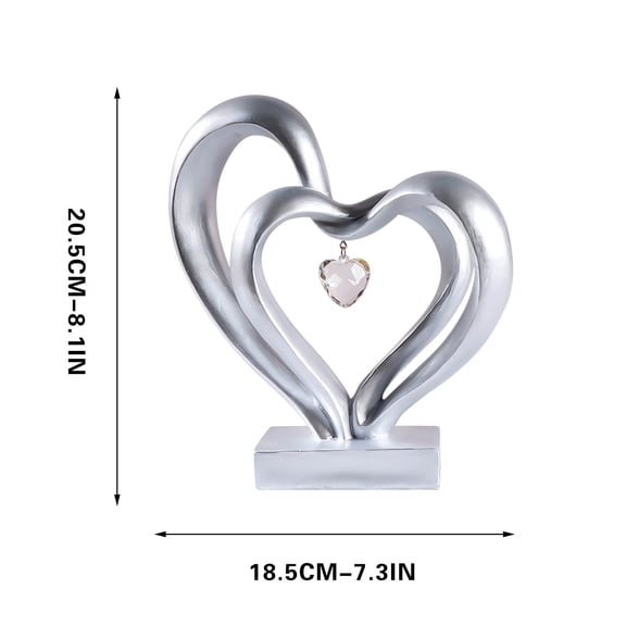 Yatlte Heart Sculpture Gold Home Love Decor, Romantic Gold Heart Decor, Heart Hands Statue - for Modern Couple Bedroom Lvoe Centerpiece Living Room, Valentines Day Wedding Gift