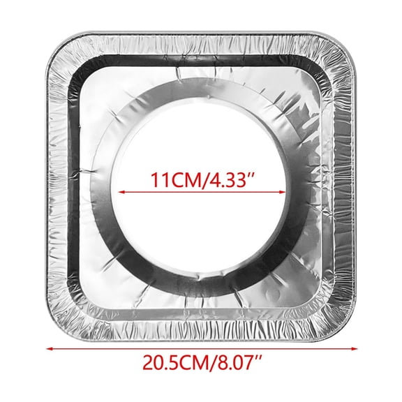 Yatlte Heavy-Duty Aluminum Electric Stove Burner Covers (50 Pack) - Disposable Gas Stove Cover Liners, Non-Stick Drip Pan Protectors, Stove Top Covers, Great Kitchen Accessory for Easy Cleanup