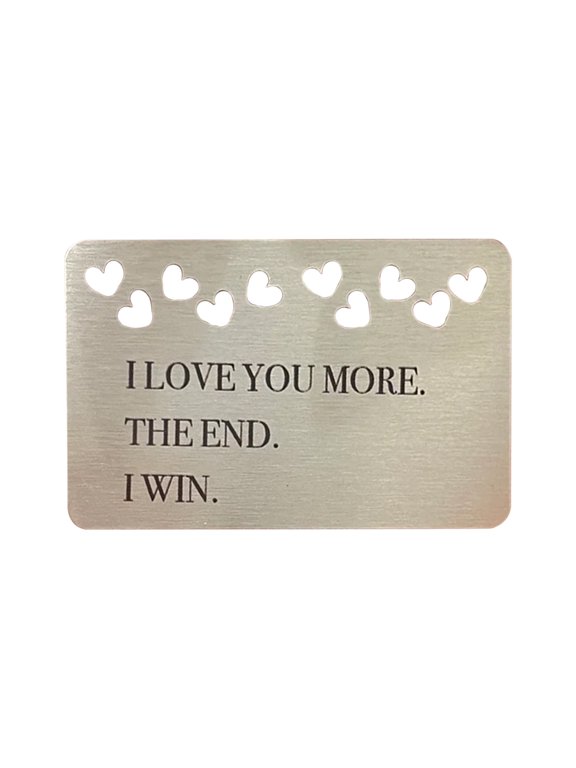 When I Say I Love You More Metal Wallet Card, Valentine's Day Gift for Women, Romantic Husband Wife Christmas Gifts - Love You for The Rest of My Life