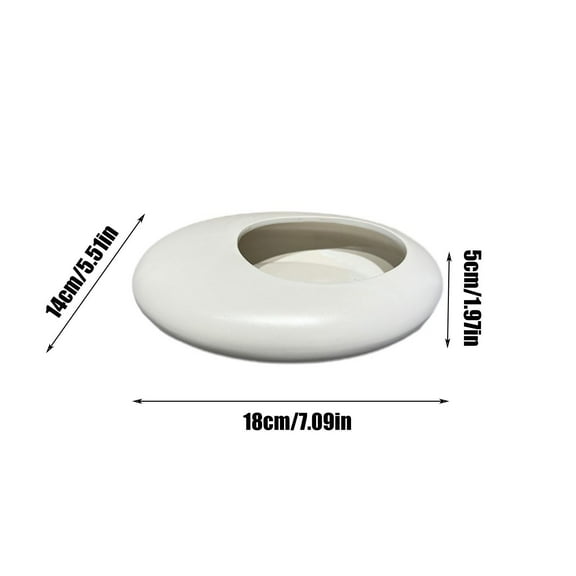 Yatlte Inspired Ceramic Vase Ikebana kit, Pebble Shaped Flower Arrangement Bowl with 2inch Flower Frog Pin Frog Flower Stems Holder (Black)