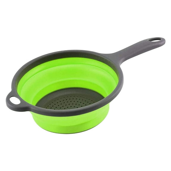 Yatlte Kitchen Foldable Silicone Strainer Colanders, Collapsible Colanders with Handles, Space-Saver Folding Strainer Colander for Draining Pasta, Vegetable