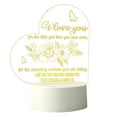thumbnail image 1 of Yatlte Mom Gifts from Daughter Son, Mom Birthday Gifts Acrylic 3D Text Night Light, Valentines Day, Thanksgiving, Engraved Acrylic Night Light with Greeting Cards for Mother's Gift, 1 of 6