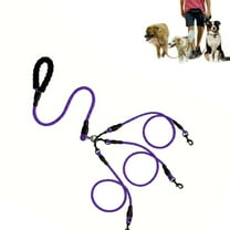 Yatlte No-Tangle 3 Dogs Leash, Removable Main Lead Rope with Splitter and Padded Handle, Perfect for Walking, Running, Small, Medium, Large Dogs (Black)