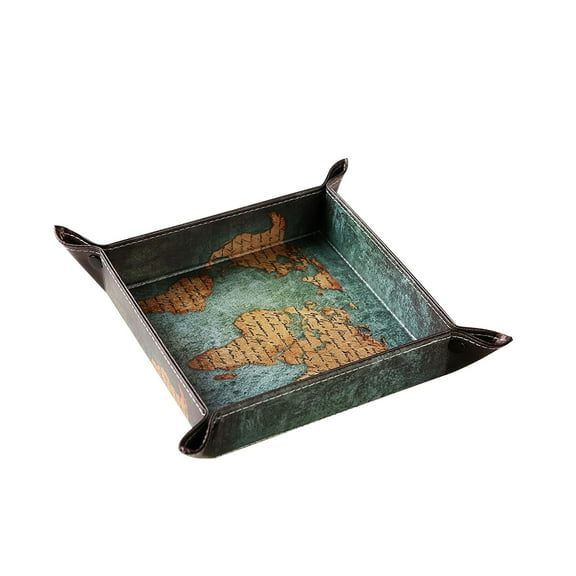 Yatlte Premium Leather Valet Tray for Men Jewelry Organizer, Trays Decorative Desktop Storage Organizer, Dish for Key Phone Wallet Coin Jewelry