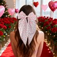 thumbnail image 1 of Yatlte Red Glitter Bow Clips, Large Hair Bows Ponytail Holder Hair Accessories for Girls Women Teens for Cheerleading, Dance, Party, 1 of 3