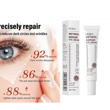 Yatlte Retinol Eye Cream for Dark Circles, Wrinkles & Puffiness - Under Eye Cream with Anti-Aging Formula to Smooth Fine Lines, Eye Tightener & Reduce Eye Bags, Eye Firming Cream