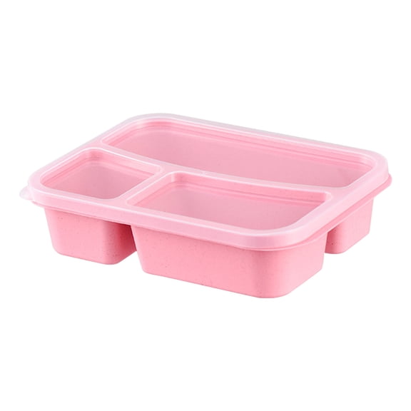 Yatlte Reusable Lunch Box Meal Prep Containers - 3 Compartment Snack Box Container with Airtight Lid - Dishwasher, Freezer, Microwave Safe Food Snack Storage