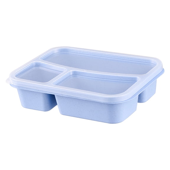 Yatlte Reusable Lunch Box Meal Prep Containers - 3 Compartment Snack Box Container with Airtight Lid - Dishwasher, Freezer, Microwave Safe Food Snack Storage