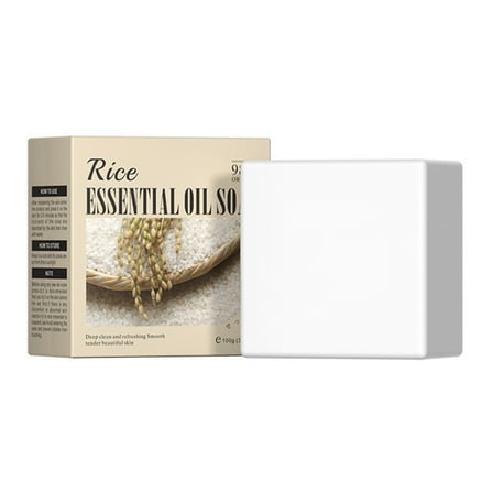 Yatlte Rice Soap for Face, Rice Milk Soap Natural Ingredients, Unisex,Gentle Long-lasting Moisturizing for Face & Body Skin Care