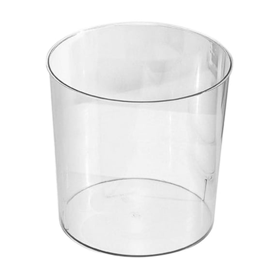 Yatlte Small Trash Can Plastic Wastebasket, Clear | Round Office Trash Container for Near Desk, Waste Basket for Bathroom, Bedroom, Kitchen, College Dorm, Craft Room