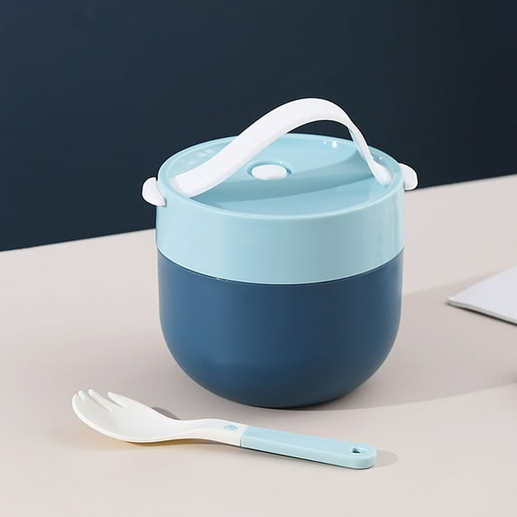 Yatlte Soup Bowls, Soup Bowls with Handles & Spoons, Microwavable Soup Bowl with Handles, for Overnight Oats, Travel Cups, Oversized Coffee Mug, Cereal