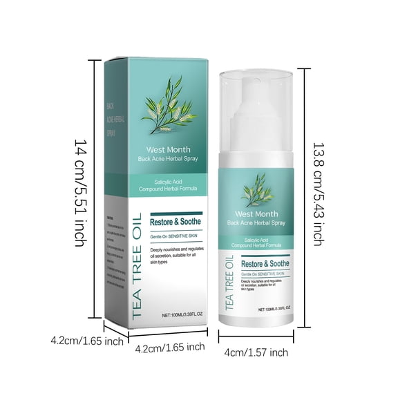 Yatlte Spray for Back Acne – Salicylic Acid & Witch Hazel Formula – Soothes & Hydrates – Fast-Acting, Non-Irritating, Safe for Teens & Adults – For All Skin Types