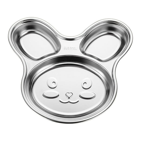 Yatlte Stainless Steel Divided Plates for Kids, Babies, Premium 304, Electro-Polished, No Black Residue, BPA-Free, Food Tray for Camping, Balanced Meals
