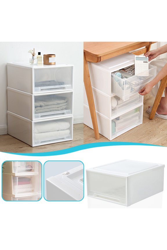 Underwear Organizer Drawer, Plastic Sock Underwear Storage Drawer, Stackable Closet Organizers and Storage Box for Bras, Socks, Scarves, Ties, Belt