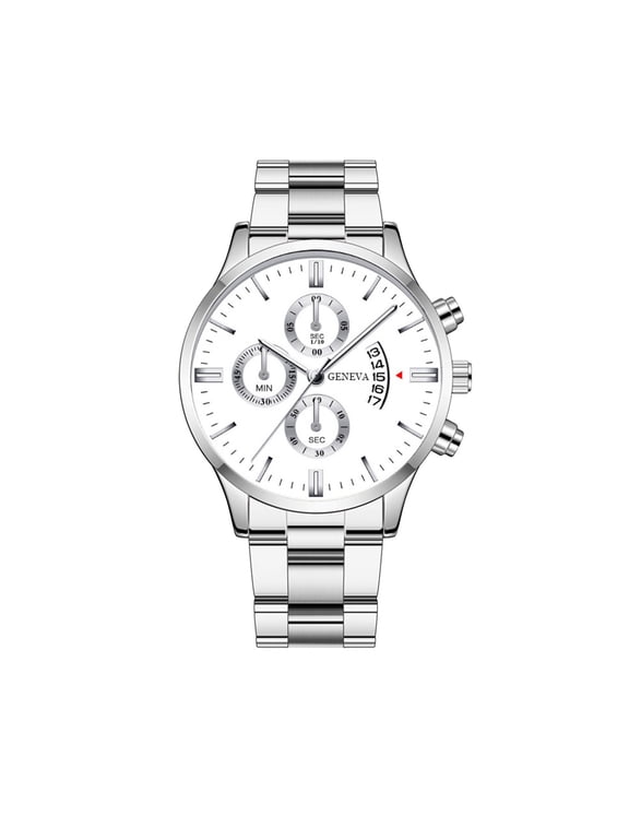 Watches for Men Fashion Stainless Steel Business Casual Luxury Waterproof Luminous Dress Analog Chronograph Luminous Large Big Face Dad Father Gifts Gold Black Wrist Watch