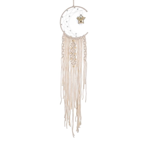 Yatlte White Macrame Dream Catchers, Woven Wall Hanging | Handmade Wall Hanging, Boho Decor, Home Bedroom Dorm Room, Large Aesthetic Accent, Gift