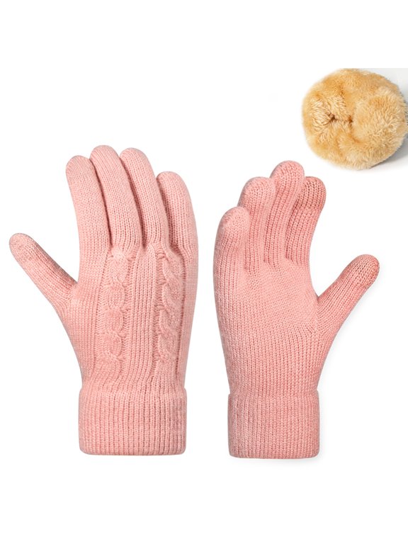 Winter Thermal Gloves for Men Women - Upgraded Touch Screen Warm Fleece Lining Gloves for Running, Cold Weather