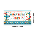 thumbnail image 1 of Yatrandify Airplane Themed Happy Birthday Banner Colorful Transportation Decoration Kids Party Banner for First Birthday Party Celebration Photo Prop Indoor Decoration, 1 of 7