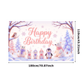 thumbnail image 1 of Yatrandify Animal Theme Winter Birthday Banner Snowflake Design Happy Birthday Decoration for Kids Party Winter Celebration Indoor Event, 1 of 7
