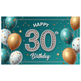 thumbnail image 1 of Yatrandify Balloon Decoration Happy Birthday Banner Metallic Balloons Confetti Design Photo Prop for 30th Birthday Celebration Party Event Decoration, 1 of 8