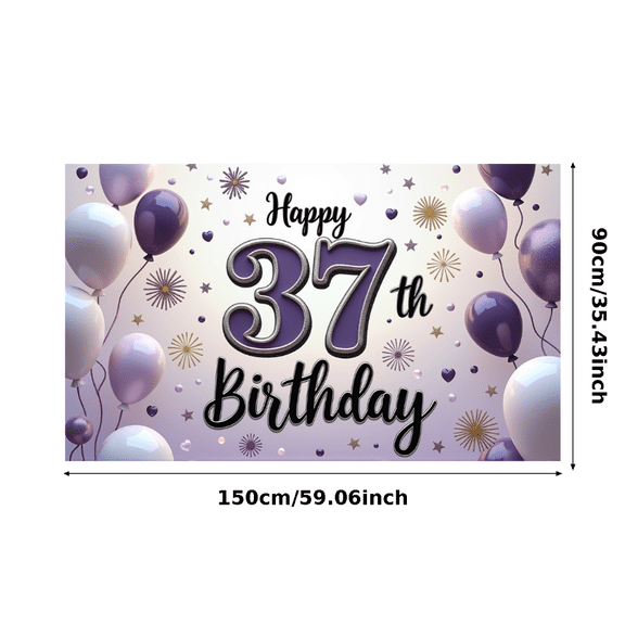 Yatrandify Balloon Design Birthday Celebration Banner Decorative Backdrop for Birthday Party Celebration Event Decoration Photo Background