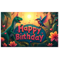 thumbnail image 1 of Yatrandify Cartoon Dinosaur Birthday Banner Colorful Animal Party Backdrop for Kids Celebration Indoor Decoration Birthday Party, 1 of 7