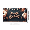 thumbnail image 1 of Yatrandify Colorful Balloons Happy Birthday Banner Champagne Celebration Backdrop for Birthday Party Indoor Decoration, 1 of 7