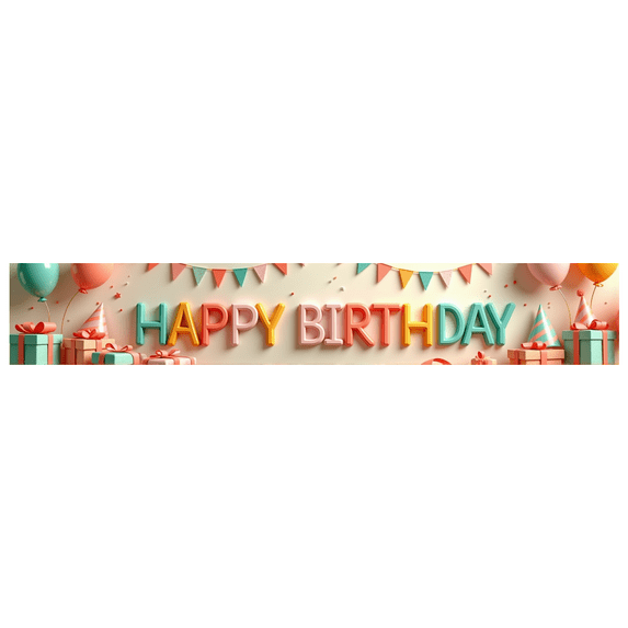 Yatrandify Colorful Design Happy Birthday Banner Balloon Decoration Gift Boxes Decorative Theme Birthday Party Indoor Celebration for Children Event Party