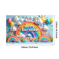 thumbnail image 1 of Yatrandify Colorful Design Happy Birthday Banner Rainbow Theme Balloon Decoration Celebration Banner for Birthday Party Indoor Decoration Event Decoration, 1 of 6