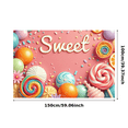 thumbnail image 1 of Yatrandify Colorful Design Sweet Banner Candy Theme Decorative Design for Kids Party Celebration Holiday, 1 of 8