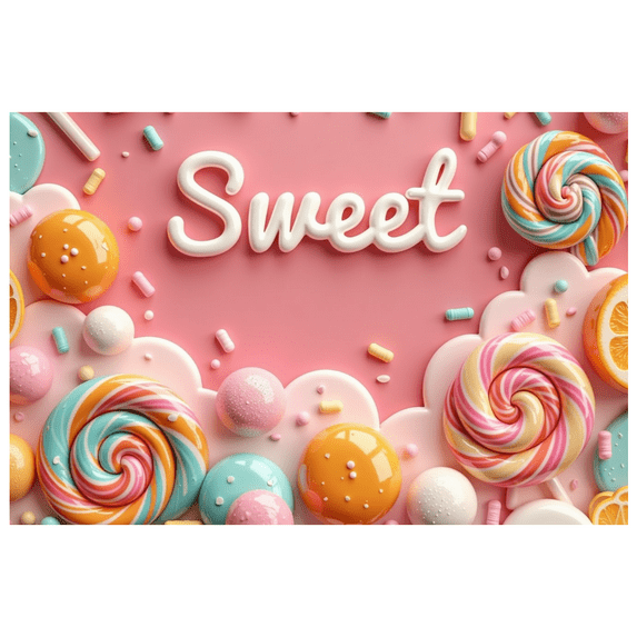 Yatrandify Colorful Design Sweet Banner Candy Theme Decorative Design for Kids Party Celebration Holiday