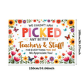thumbnail image 1 of Yatrandify Colorful Design Teacher Appreciation Banner Vibrant Flower Pattern Staff Recognition Thank You Decoration for School Indoor Event Celebration, 1 of 7