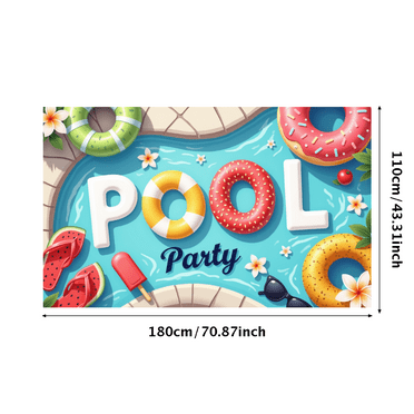 Yatrandify Colorful Inflatable Pool Party Banner Summer Fun Decorative Swimming for Outdoor Water Kids Celebration