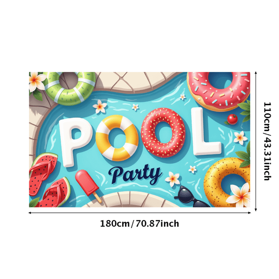 Yatrandify Colorful Inflatable Pool Party Banner Summer Fun Decorative Swimming for Outdoor Water Kids Celebration
